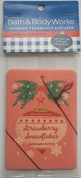 Підвісний Аромат для Авто Bath and Body Works Hanging Fragrance Strawberry Snowflakes Vibes diffuser 08355 фото