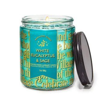 Свічка Bath and Body Works White Eucaliptus & Sage mini 06335 фото