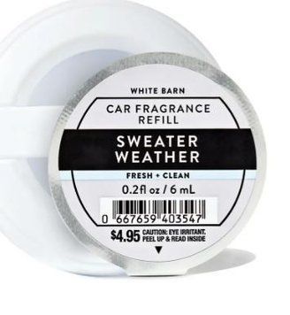 Капсула для авто Bath and Body Works Fragrance Sweater Weather 08197 фото